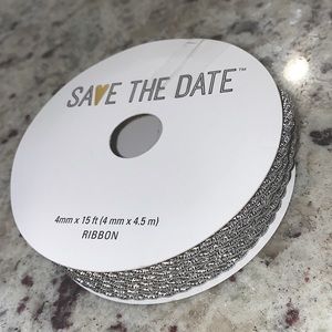 4mm x 15ft Silver Ribbon